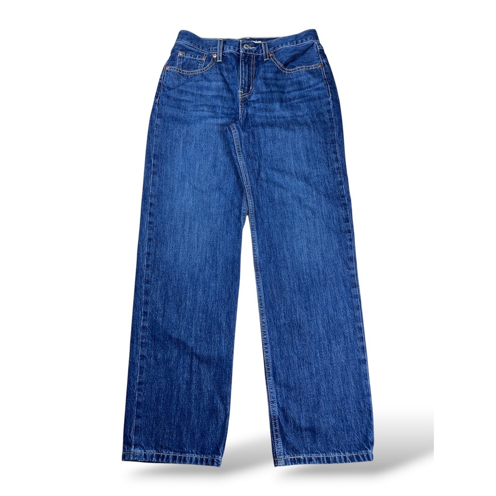 Levis Low Pro Straight Jeans Womens 28 Medium Wash Blue Denim A36